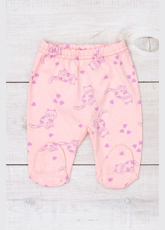 Носи своє ползуны ясельные для девочки "резина" (p-9447) абстрактный розовый повседневный кулир производство - Украина