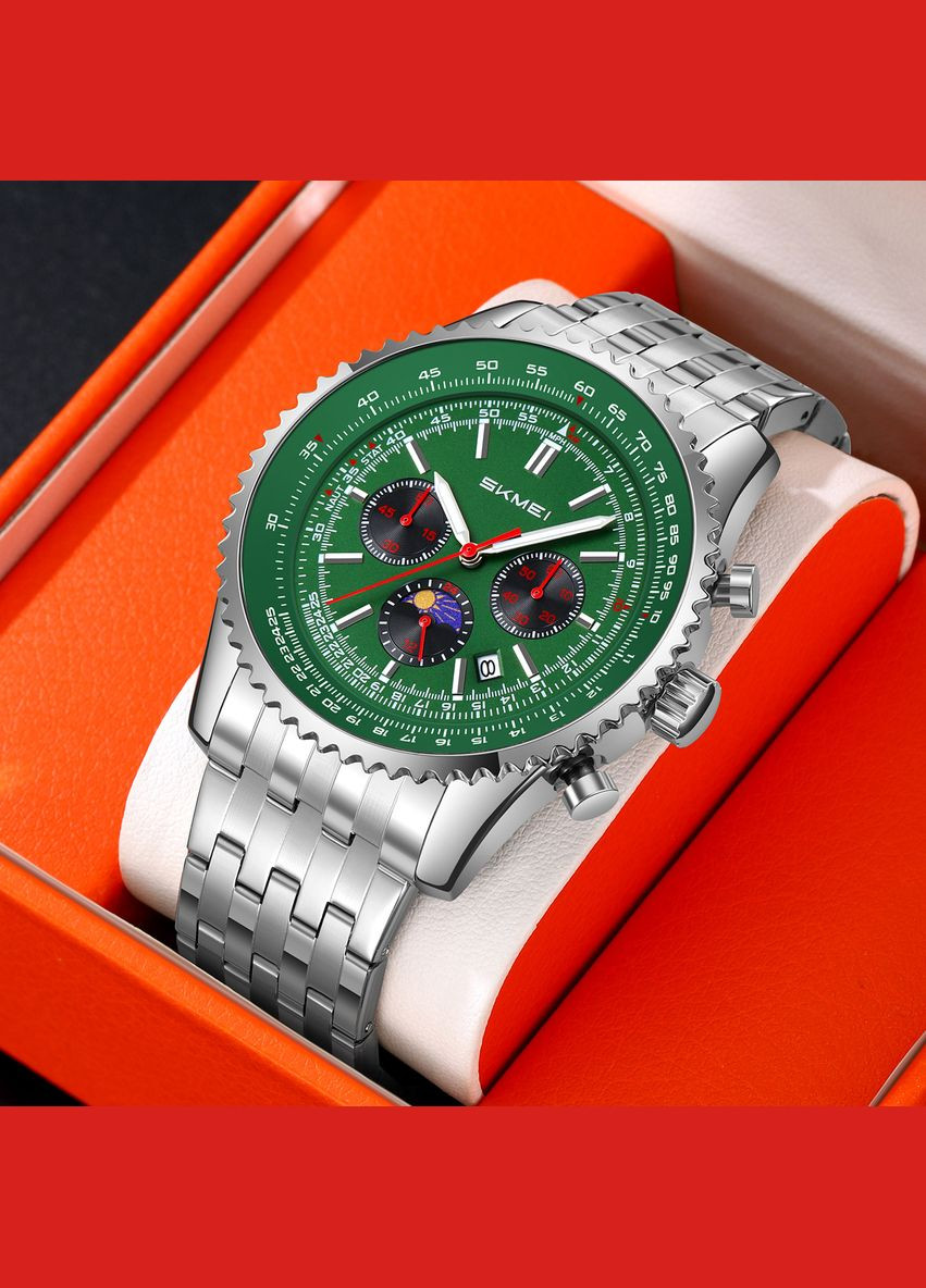 9348GN Green кварцевый классический Skmei (326585464)