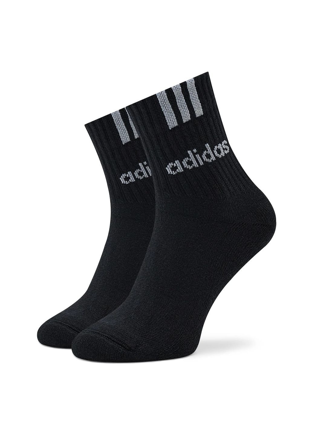 Чёрные комплект носков (3 пары) adidas однотонные (322639629)