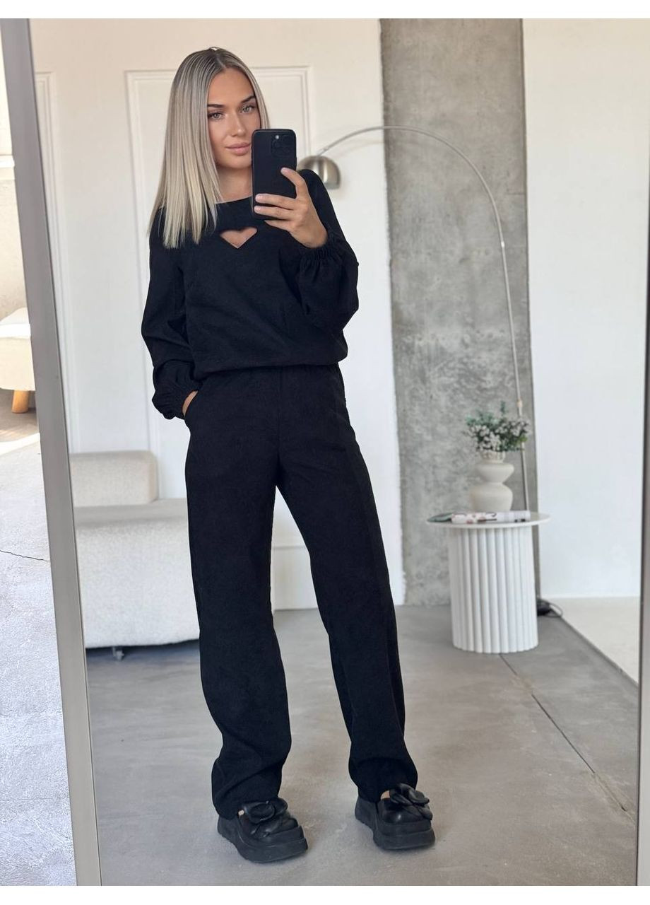 Стильный вельветовый костюм с кофтой сердечным вырезом ЗАМЕР В ОПИСАНИИ DK/DL Мода без кордонів (370682774)