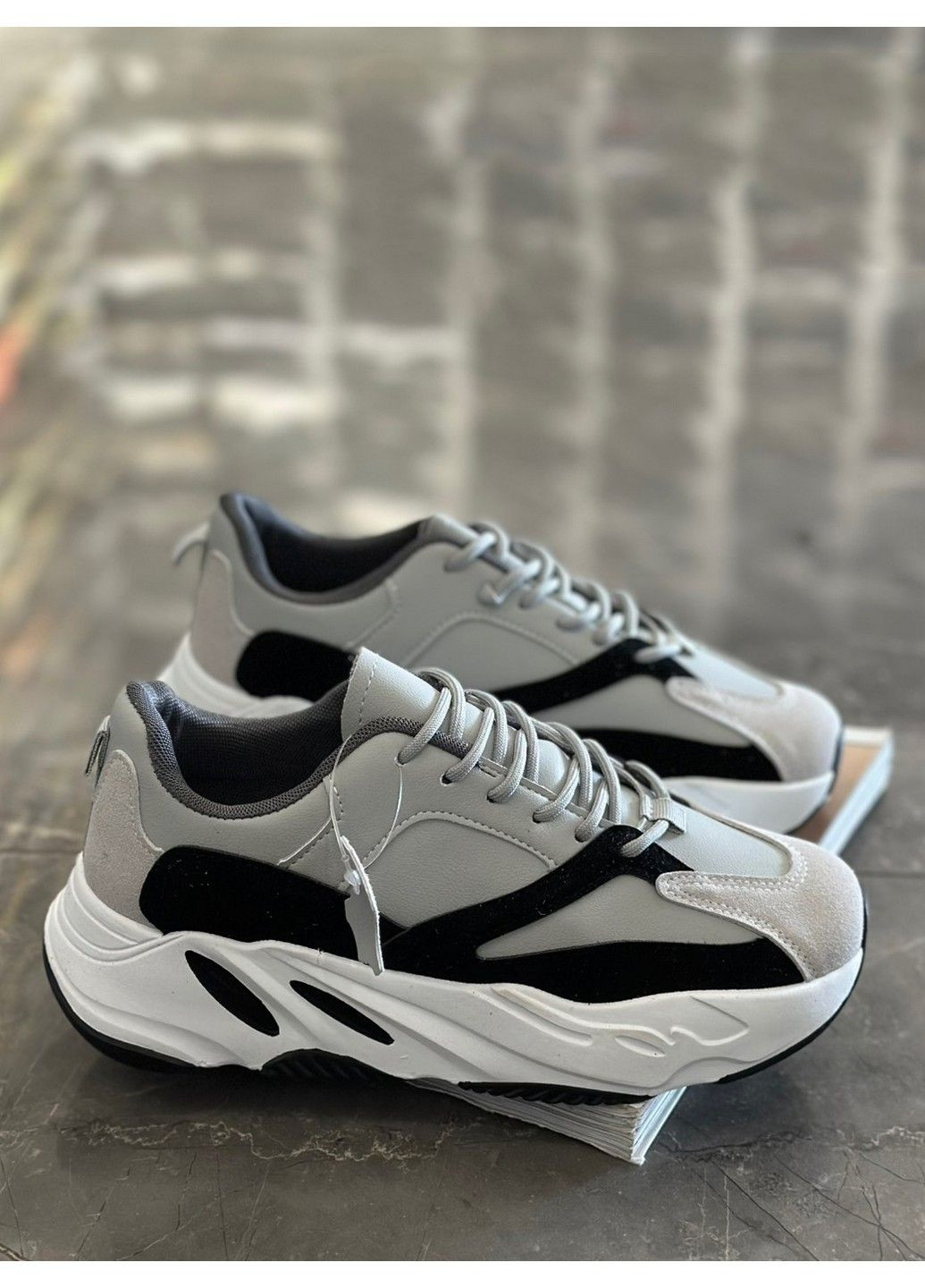 Серые всесезон кожаные кроссовки cwp50-4 Stilli