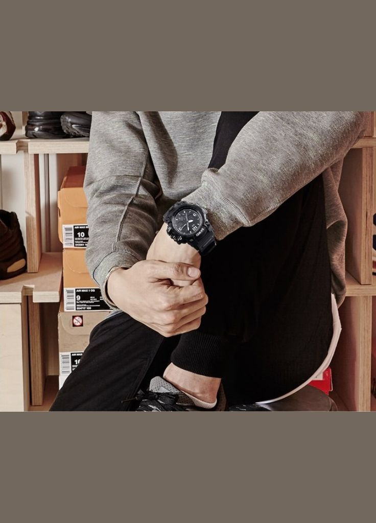 Часы мужские тактические наручные спортивные Skmei 1155-Black (327880696)