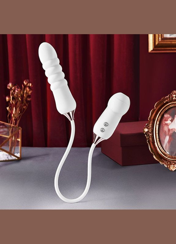 Пульсатор з вакуумним стимулятором Cathy White на гнучкому з'єднанні - CherryLove KisToy (283251441)