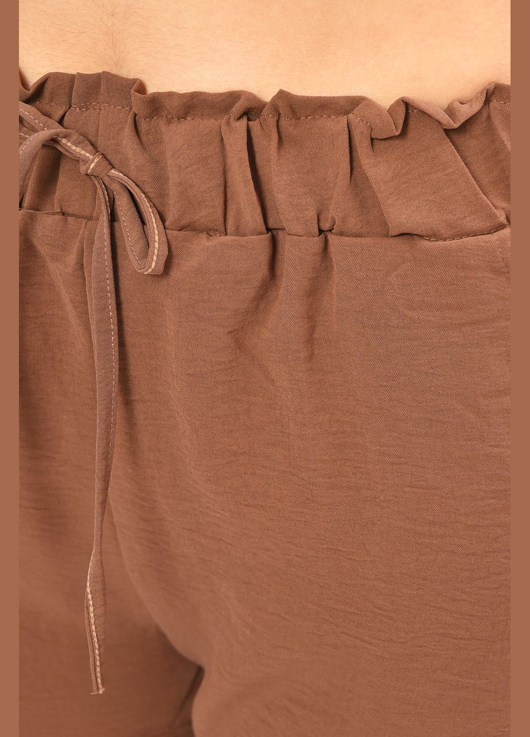 Шорты женские однотонные коричневого цвета Let's Shop (334100661)