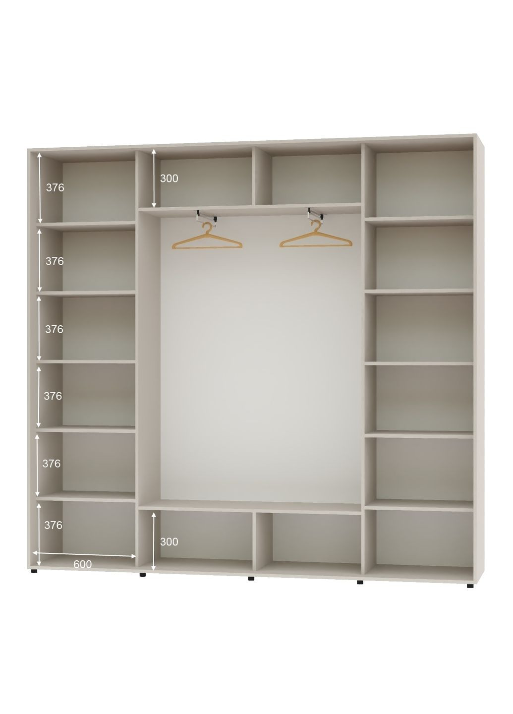 Шкаф-купе трехдверный 270*45*240 Кашемир 3 двери ДСП ШК-05 Алекса (360479483)