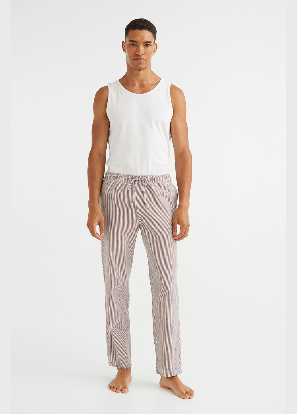 Белые домашние брюки H&M