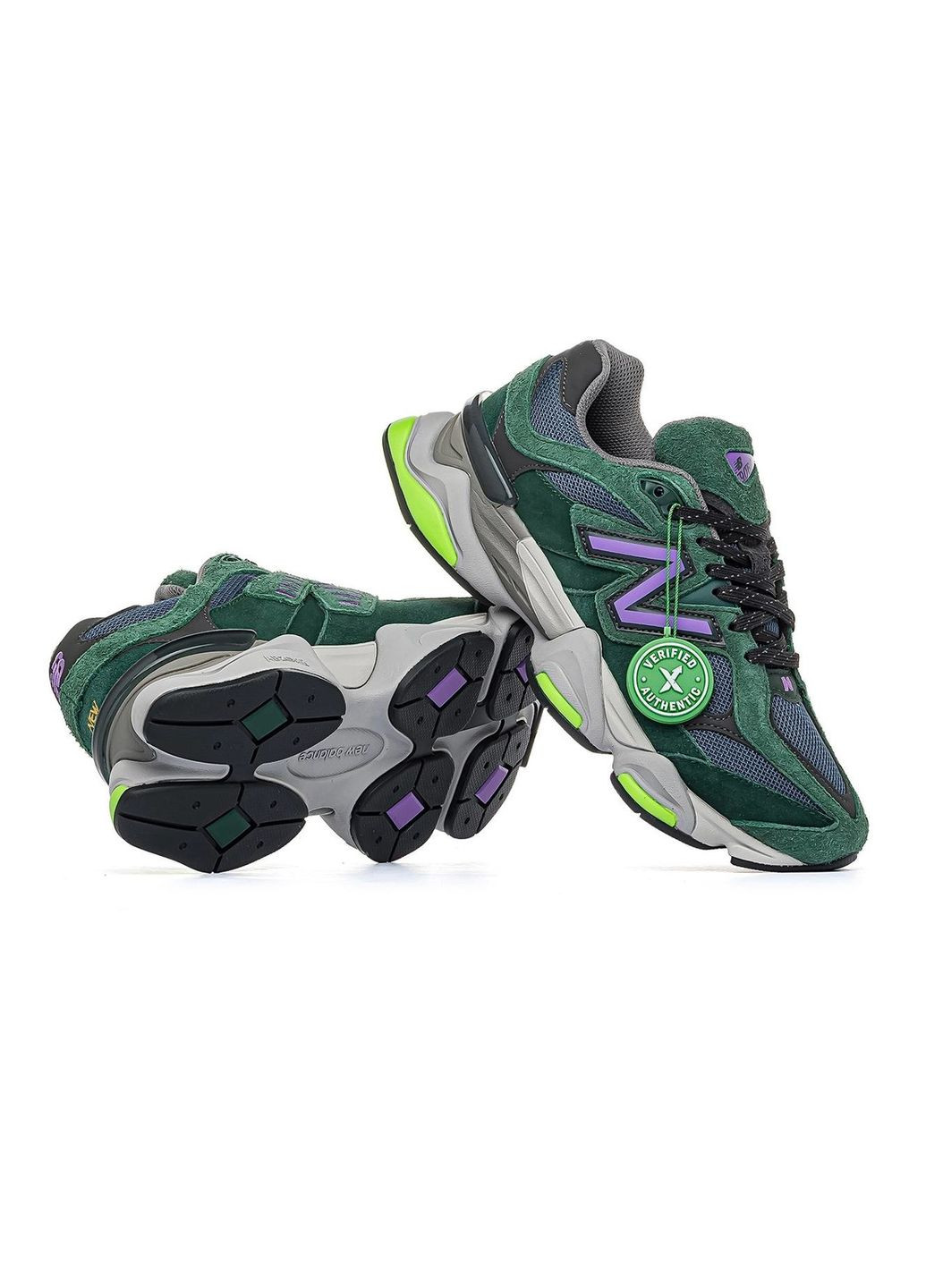 Цветные демисезонные кроссовки мужские green, вьетнам New Balance 9060