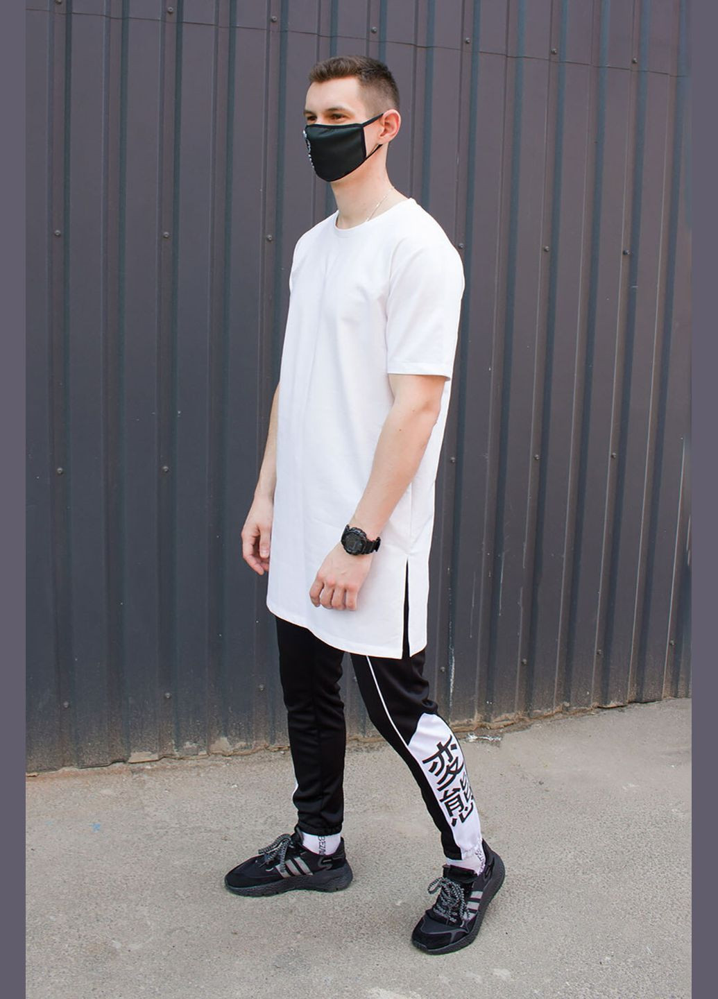 Белая футболка ронин с коротким рукавом ТУР