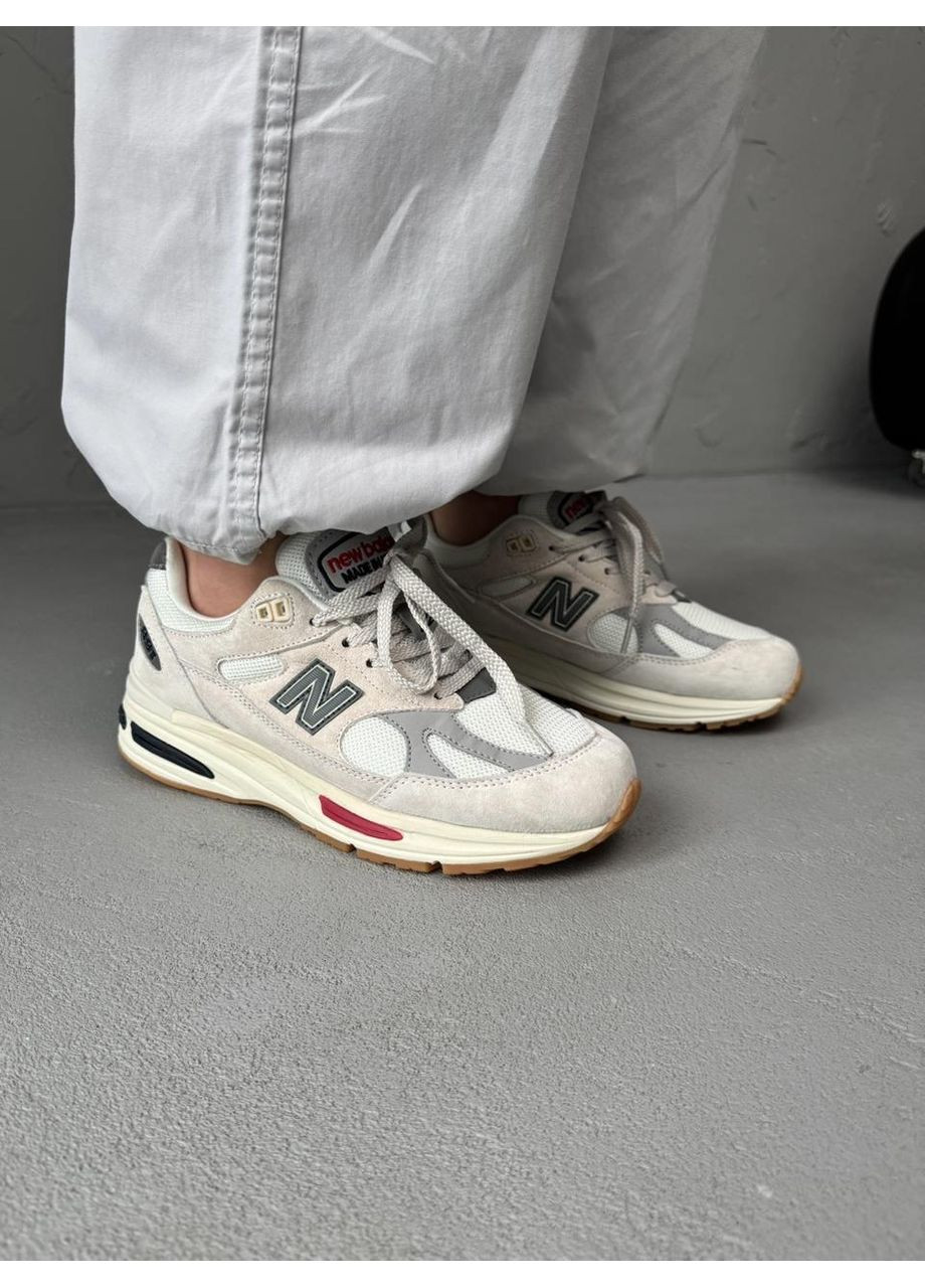 Серые демисезонные кроссовки мужские new balance 991 beige grey нью беланс 991 No Brand