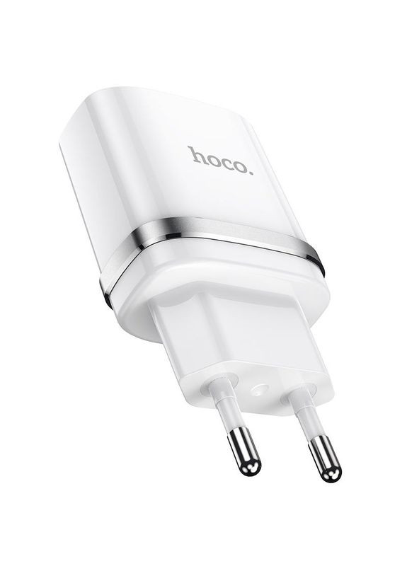 Сетевое зарядное устройство N1 12W. 2.4 A с USB-разъемом и кабелем Type-c в комплекте Белый. Hoco (349824323)