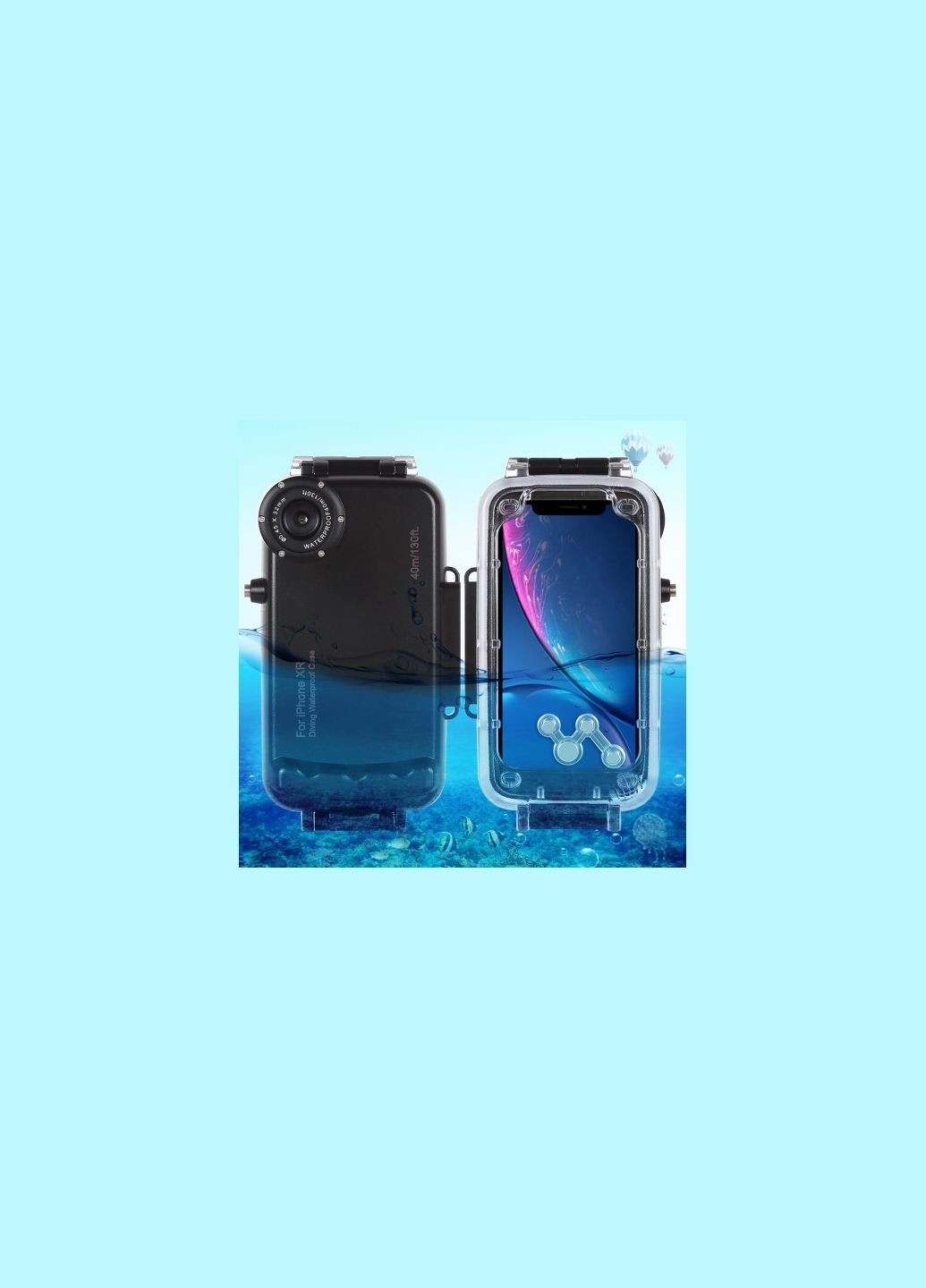 Подводный чехол бокс HWL-2507B для Apple iPhone XR - Black Primolux (333719879)