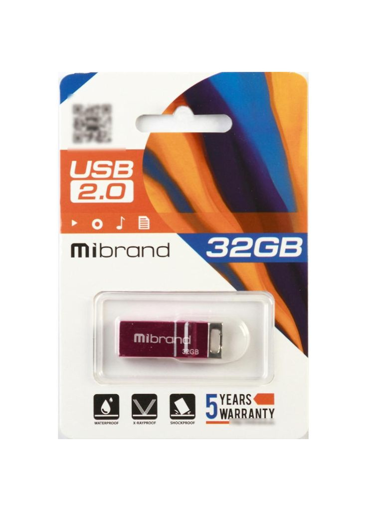 USB флеш накопичувач (MI2.0/CH32U6P) Mibrand 32gb сhameleon pink usb 2.0 (268147570)