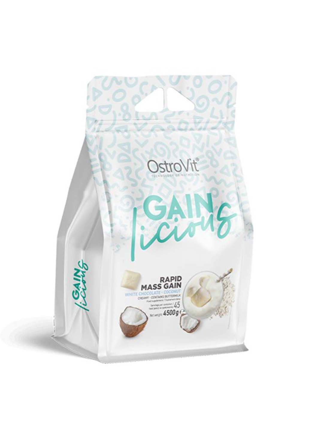 Вуглеводно-білкова добавка для росту м'язової маси GAINlicious 4500 г Білий шоколад з кокосом Ostrovit (292710999)