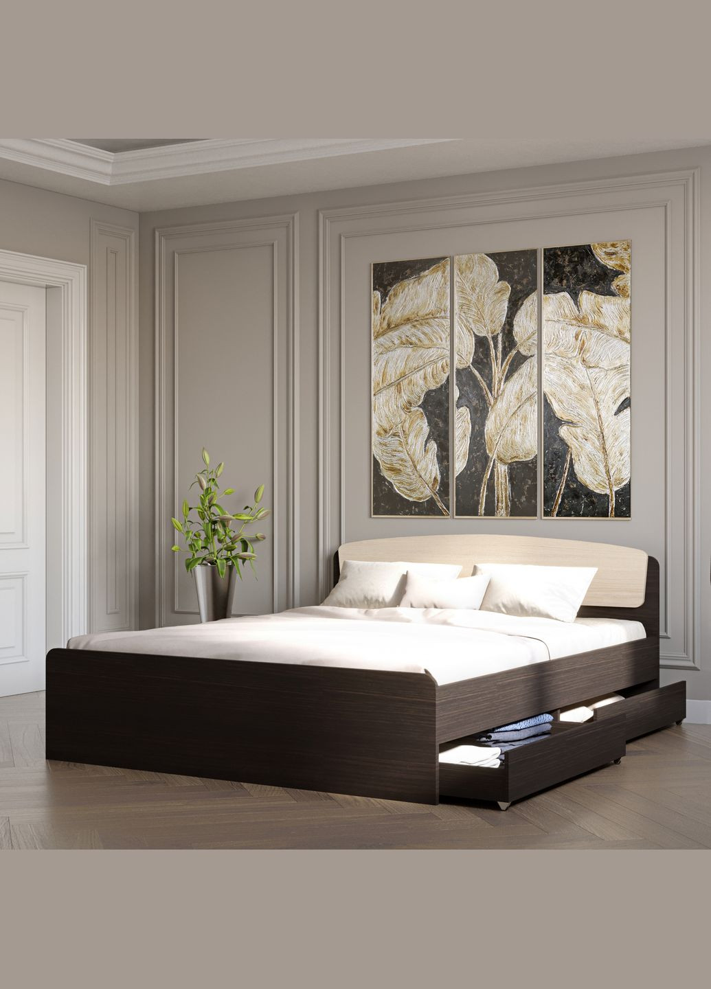 Комплект кровать двуспальная Астория и матрац Koala Nimbus 160х200 см (EVR-2488-ISM-051164) Еверест (362267483)