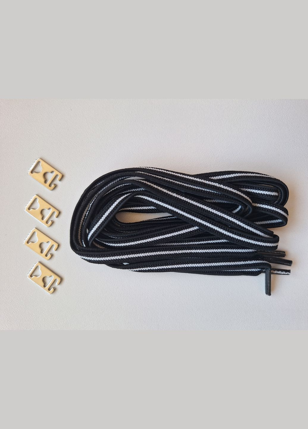 Еластичні плоскі шнурки 6мм із застібками PRC (313438369)