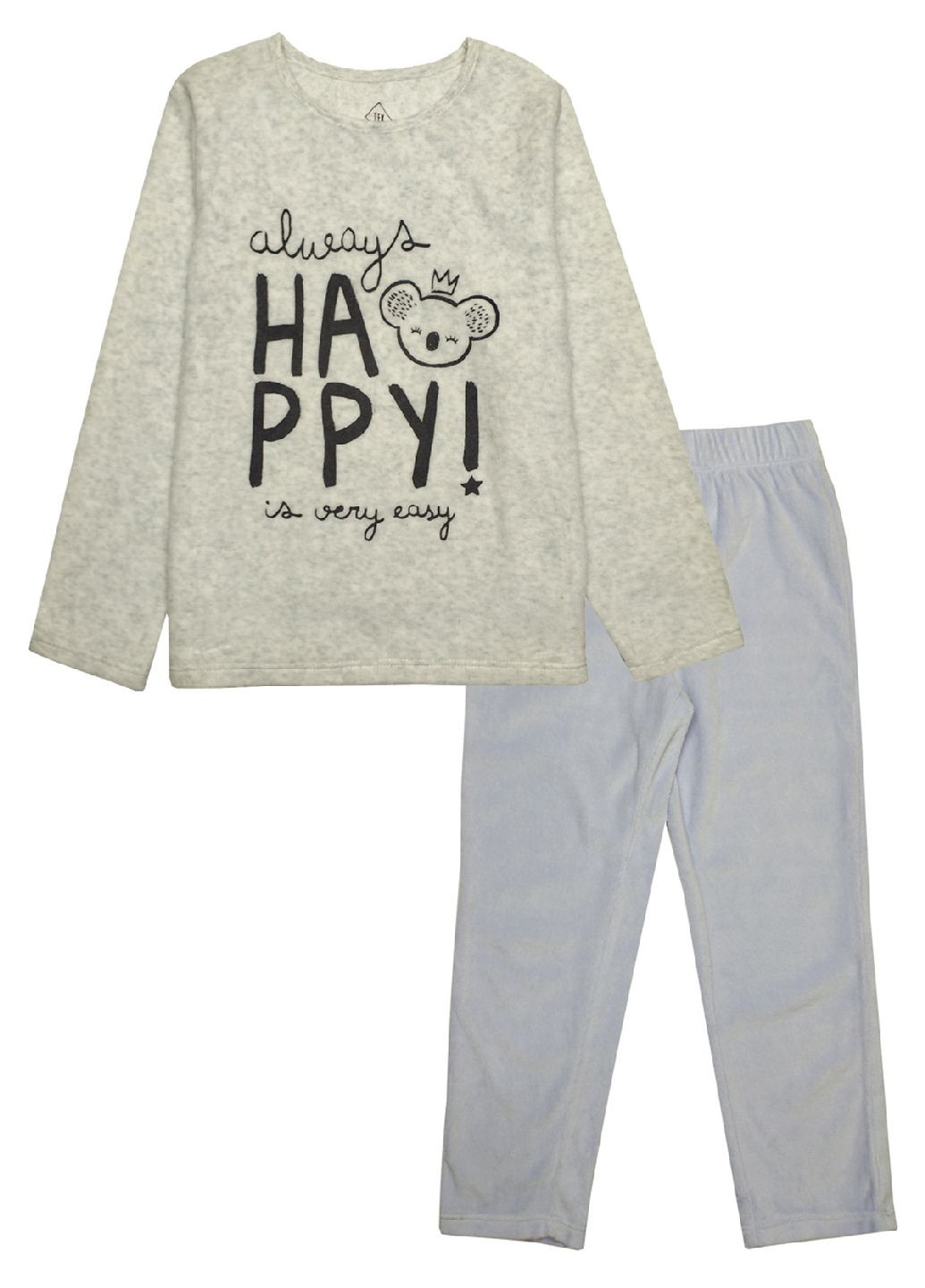 Комбінована всесезон велюрова піжама (світшот, штани) світшот + брюки Tex