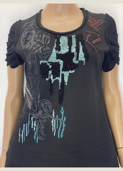 Черное коктейльное платье Carlopik однотонное