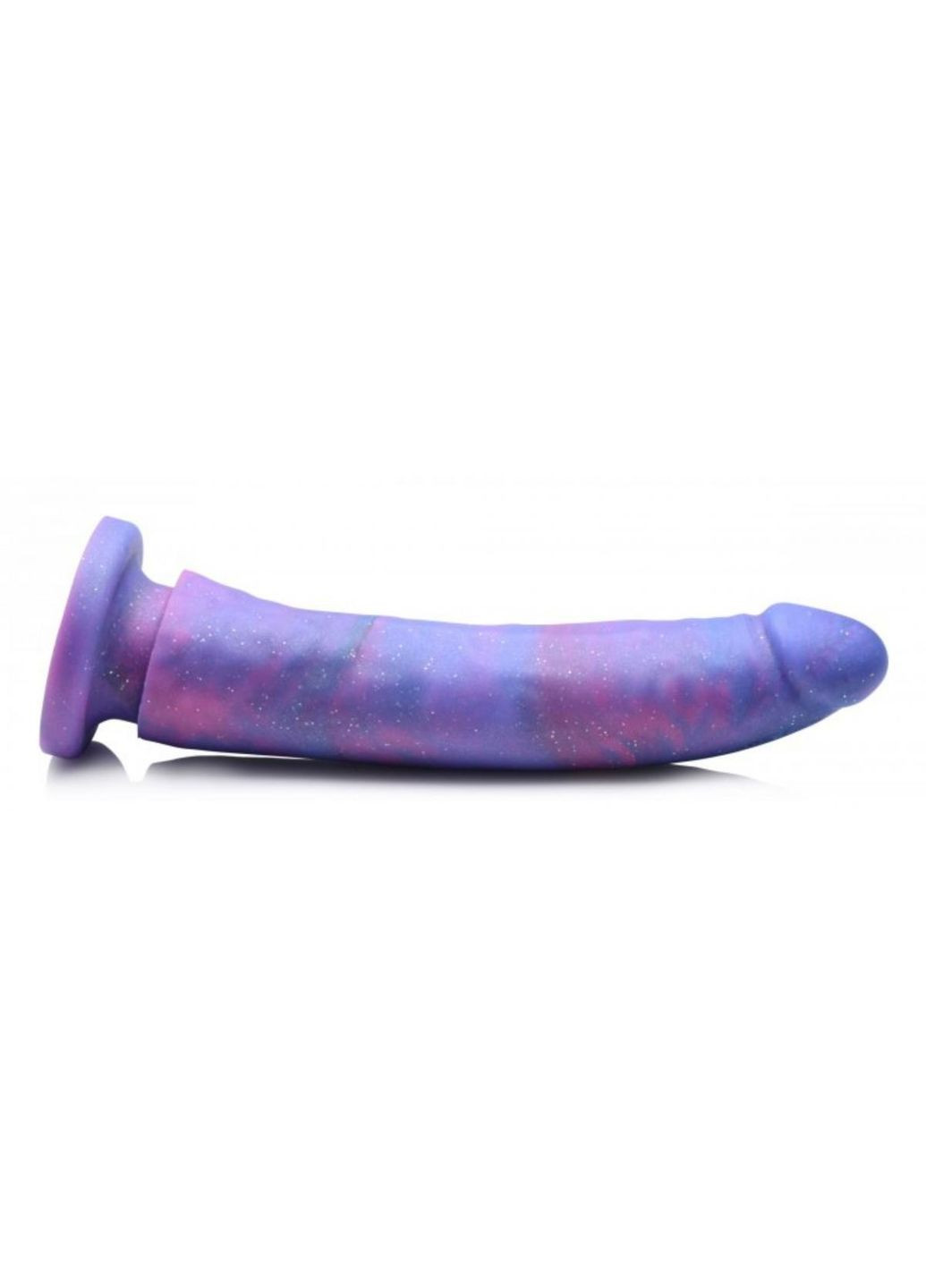 Фаллоимитатор реалистичный, с блестками, фиолетовый, 20.3 см Strap U (297132322)