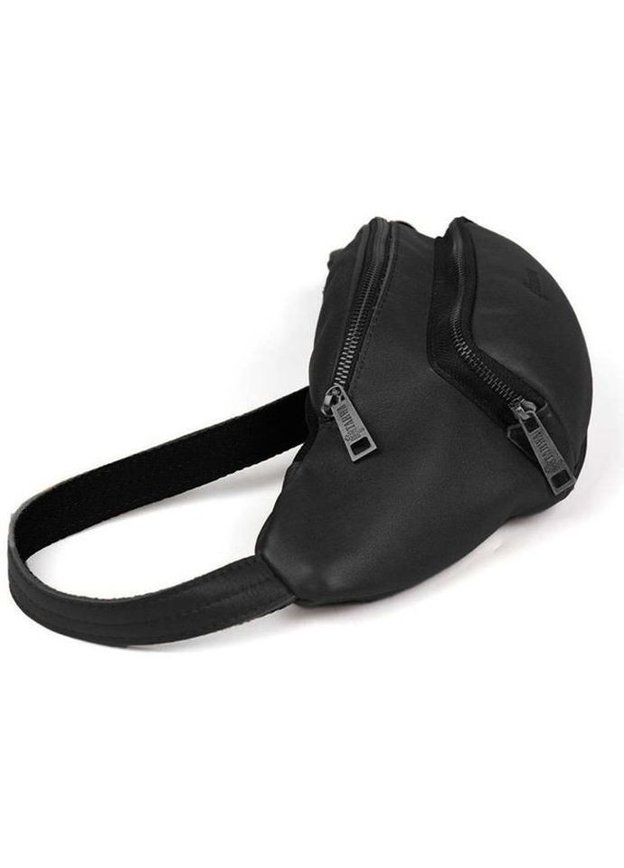 Спортивная сумка на пояс через плечо мужская из натуральной кожи большая Черный 35064 TARWA (335008037)