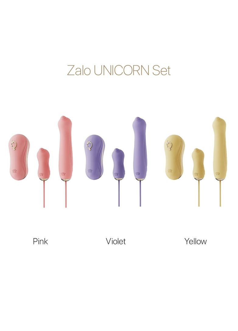 Набір 3в1 — UNICORN Set Pink, віброяйце, пульсатор, вакуумний стимулятор CherryLove Zalo (283251486)