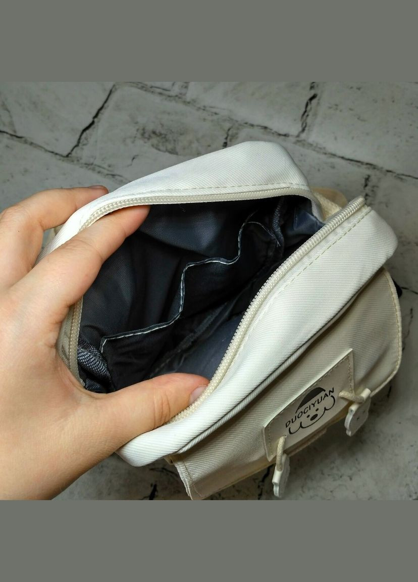 Сумочка детская для девочки кросс-боди с ремешком 20х16х6 см Кремовая No Brand (339092439)