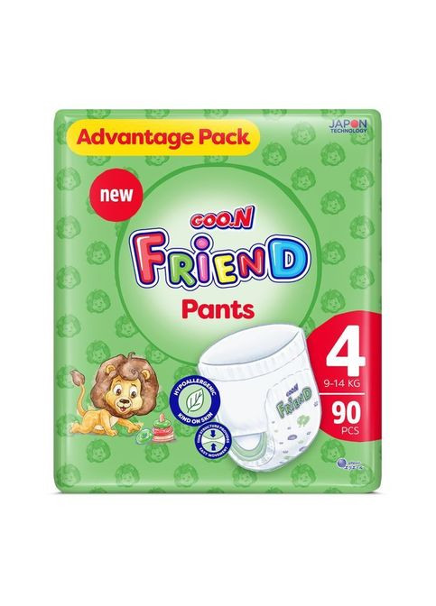 Підгузки (F1010117-004) Goo.N Friend Трусики 9-14 кг Розмір 4 90 шт (357436081)