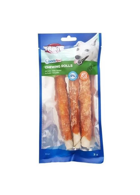 Лакомство для собак Denta Fun палочка для зубов с курицей 17 см 140 г 3 шт (31327) Trixie (362135095)