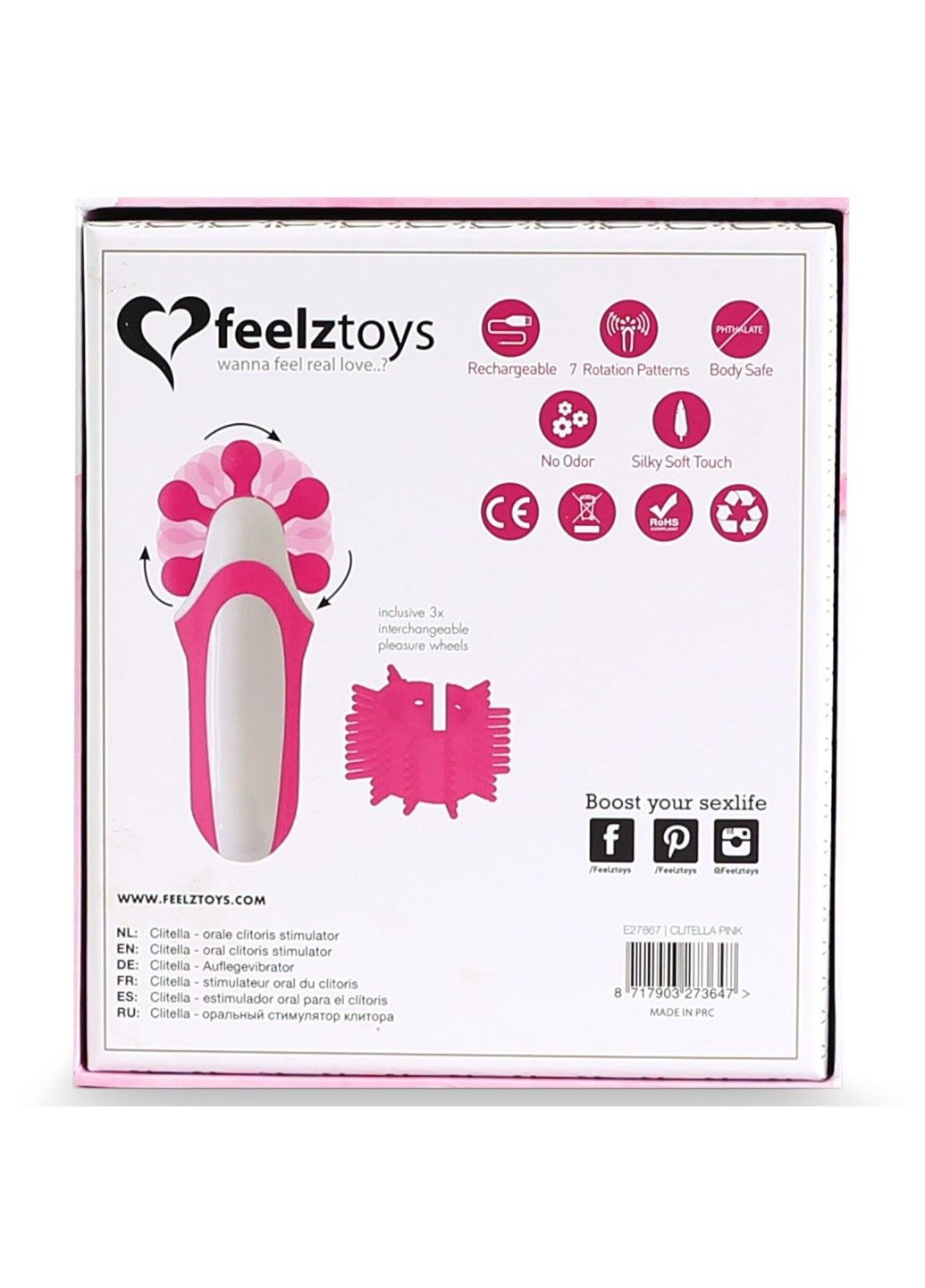 Стимулятор Clitella Oral Clitoral Stimulator Pink FeelzToys (316253165)