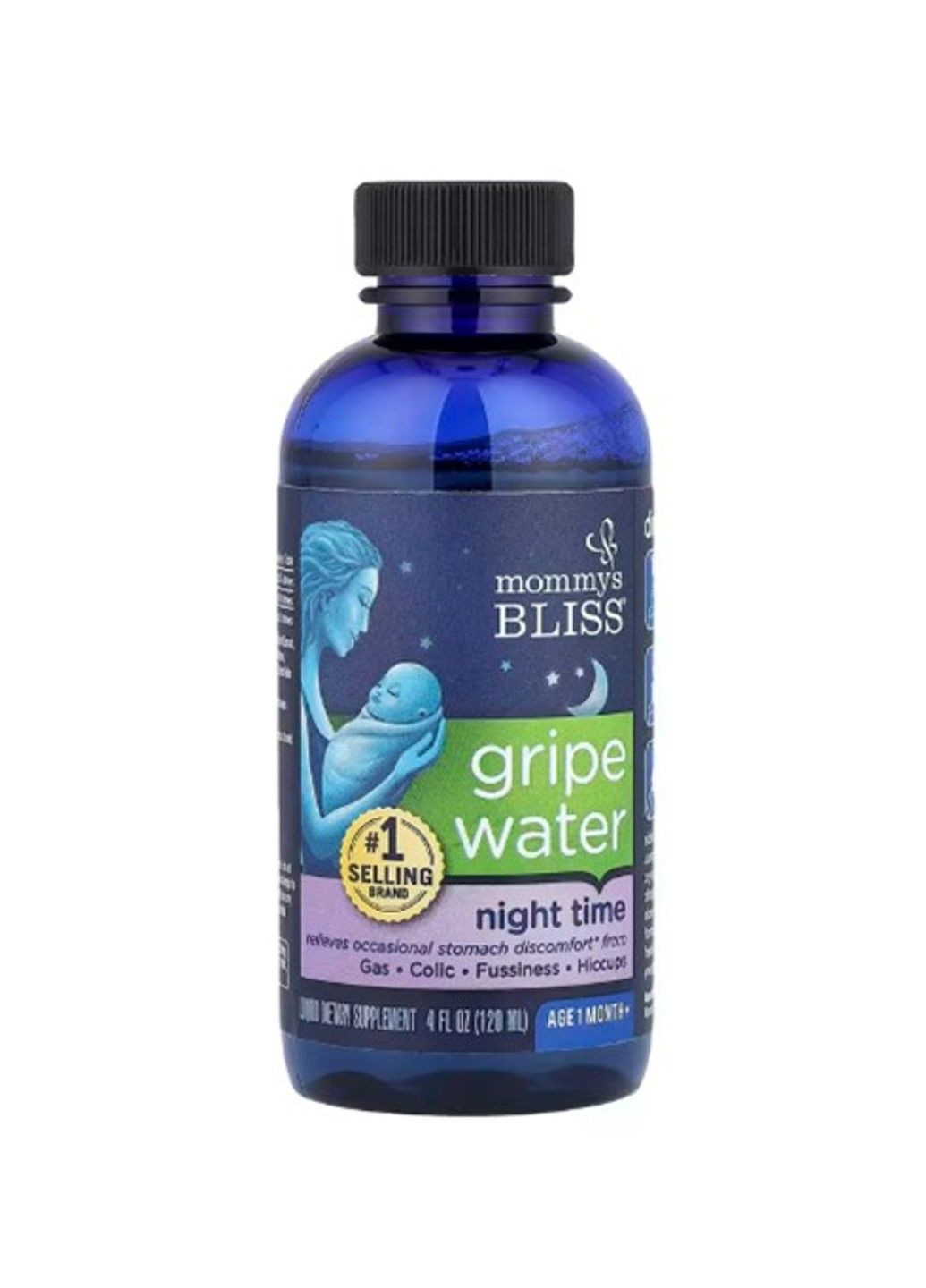 Night Time, вода від кольок, для немовлят від 1 місяця, 120 мл Mommy's Bliss (360941952)