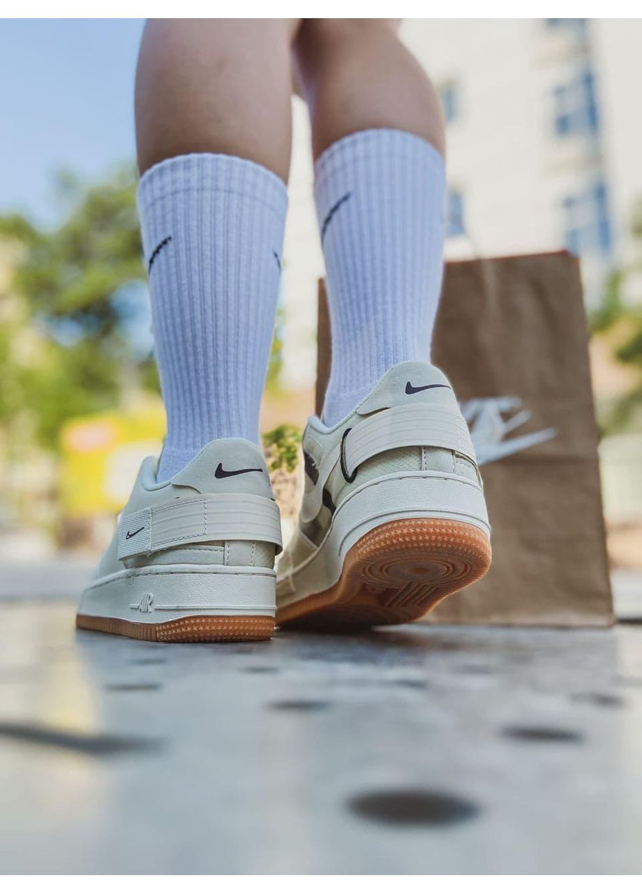 Бежеві Осінні кросівки чоловічі nike air force 1 type 354 ivory brown найк аір форс 1 преміум No Brand