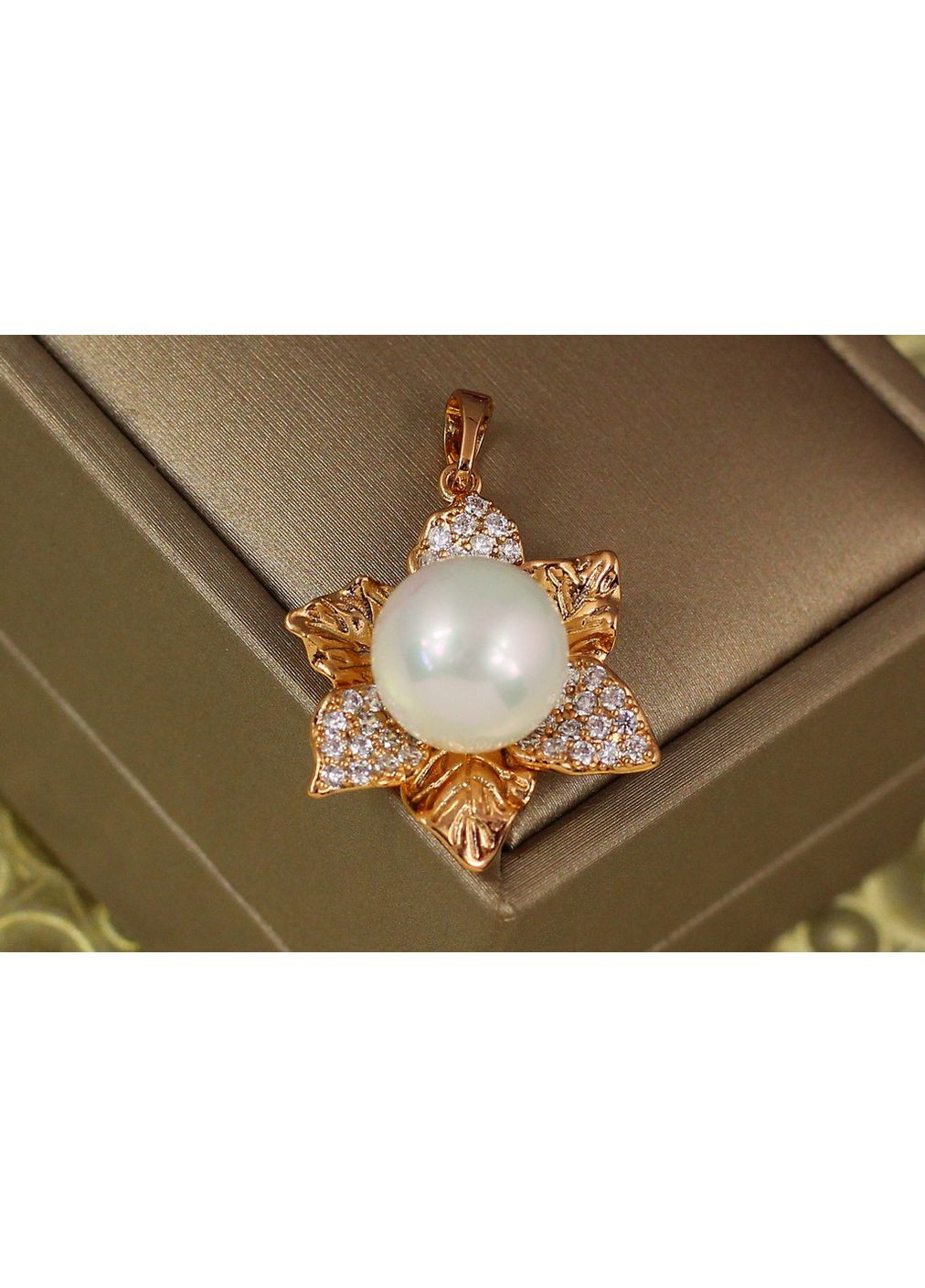 Кулон Физалис с жемчужиной золотистый 2,6 см love-shopping Xuping Jewelry (355799455)