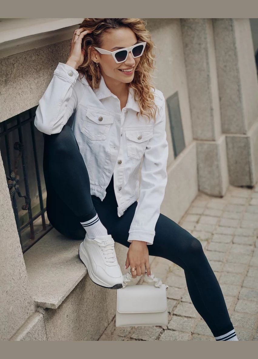 Черные демисезонные бесшовные женские леггинсы Gabriella