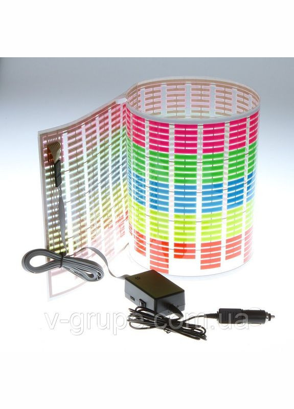 Эквалайзер на заднее стекло автомобиля (45*11 см) WAIIHALIGHT, Электронный графический эквалайзер на стекло No Brand (317763163)