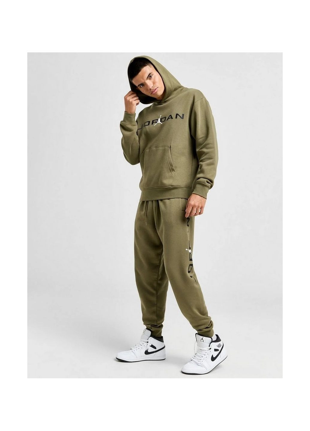 Штани чоловічі Ess Stretch Flc Olive Nike (365962532)