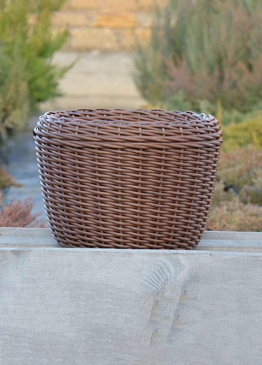 Кашпо 16 литров (горшок для цветов и растений),Вазон из искусственного ротанга ручной работы. Handmade (329193706)