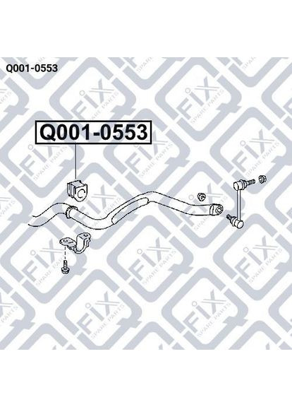 Втулка переднего стабилизатора Q001-0553 HILUX 48815-0K020 Q-FIX (345741653)