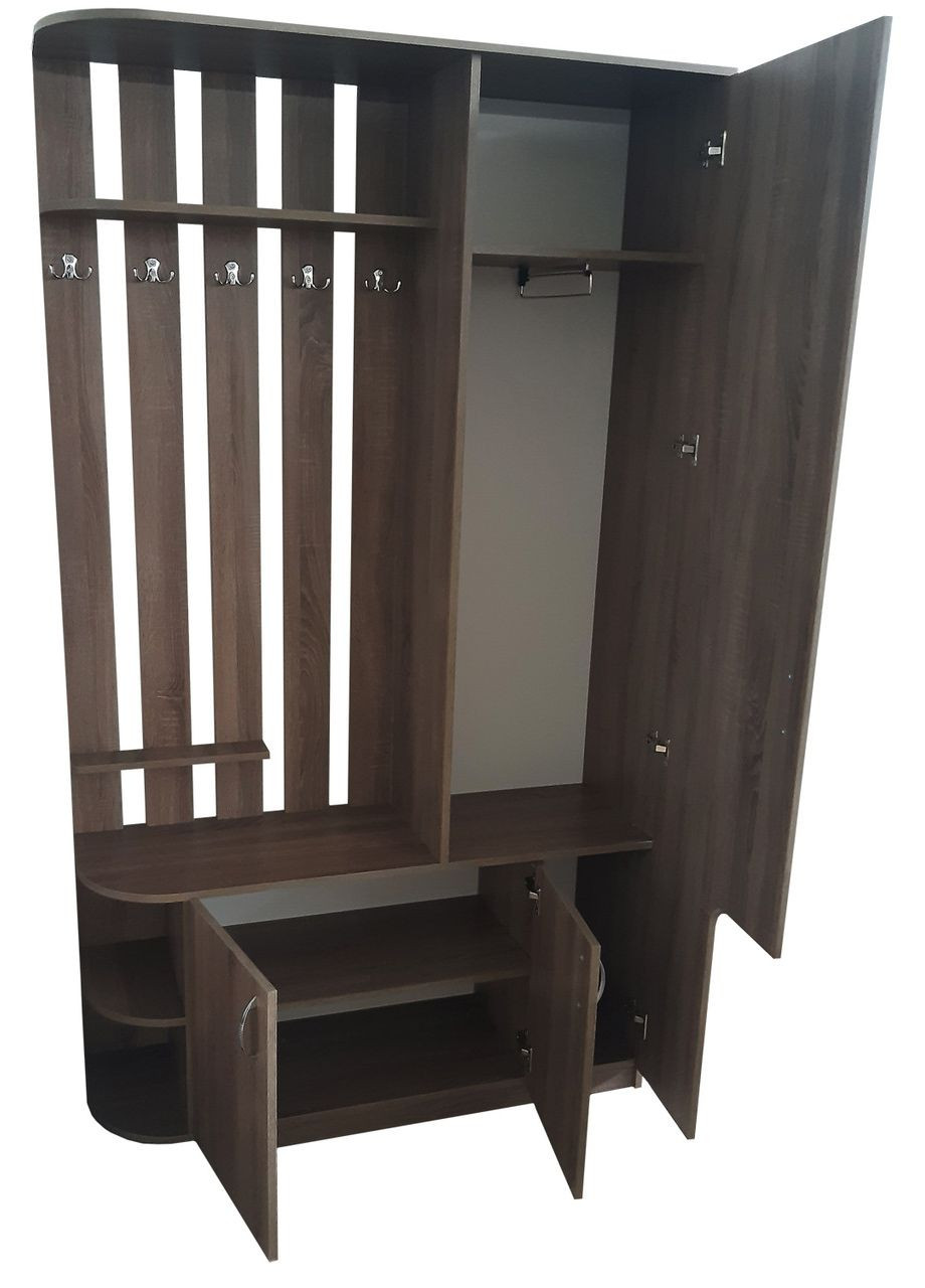 Удобная прихожая со шкафом, вешалкой и обувной полкой No Brand (325484365)