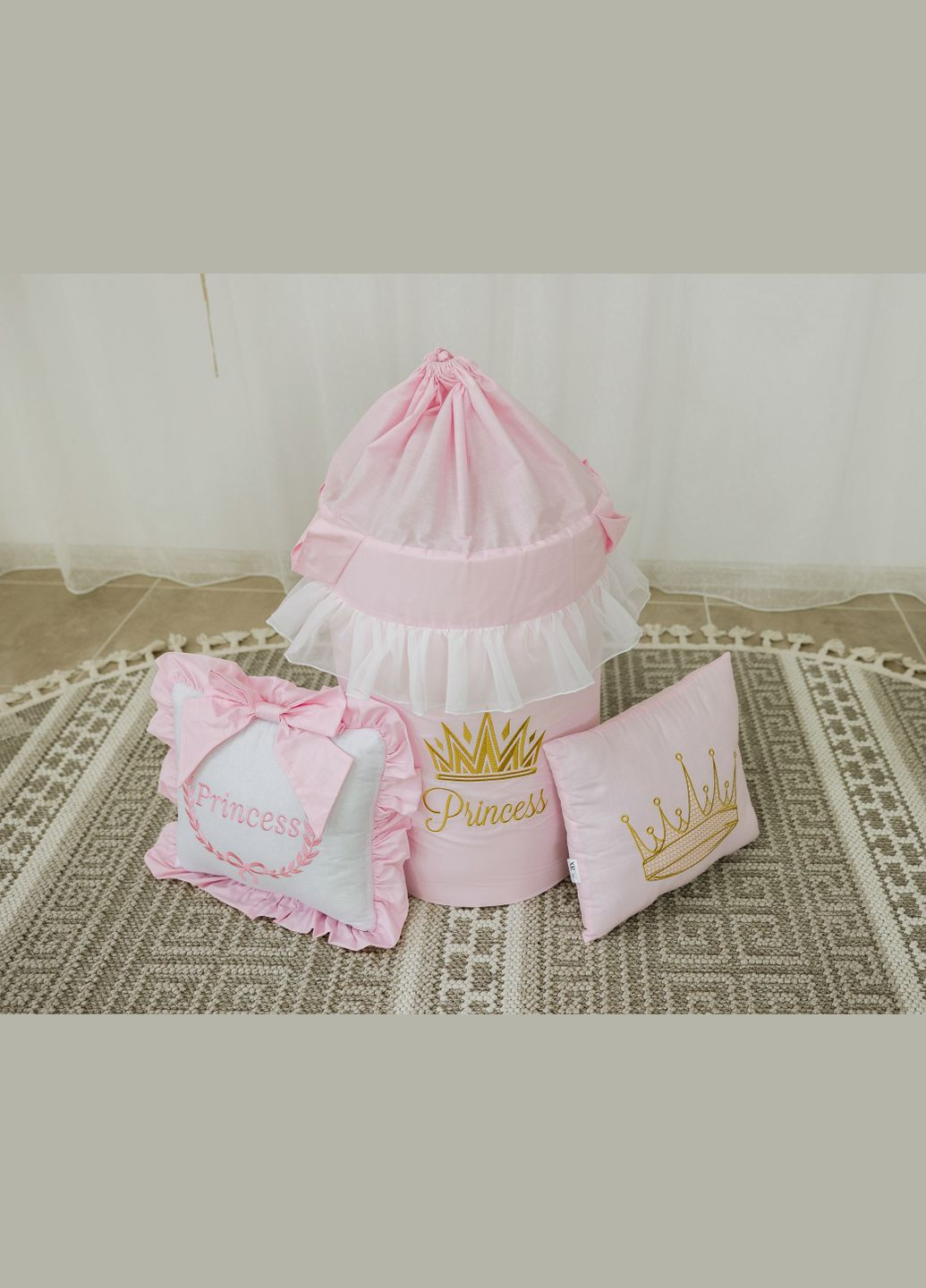 Вігвам Принцеса + кошик для іграшок + додатковий півкруглий коврик No Brand (321968934)