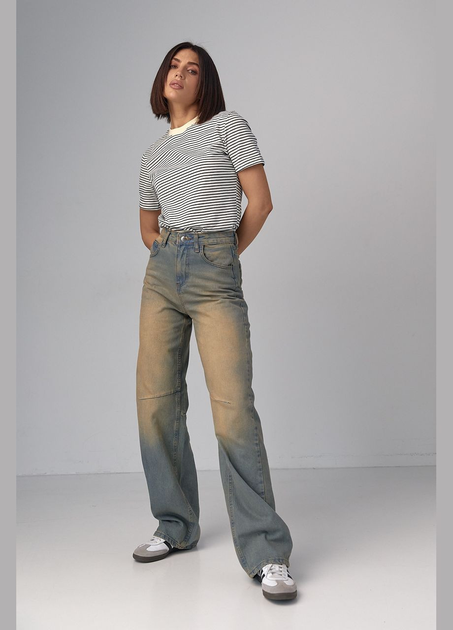 Жіночі джинси скейтер з ефектом two-tone coloring 2366 Lurex - (292253039)