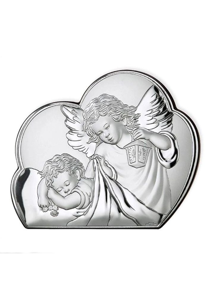 Серебряная икона Ангел-Хранитель (10,7 x 8,7 см) 81257 2L Valenti (337363283)