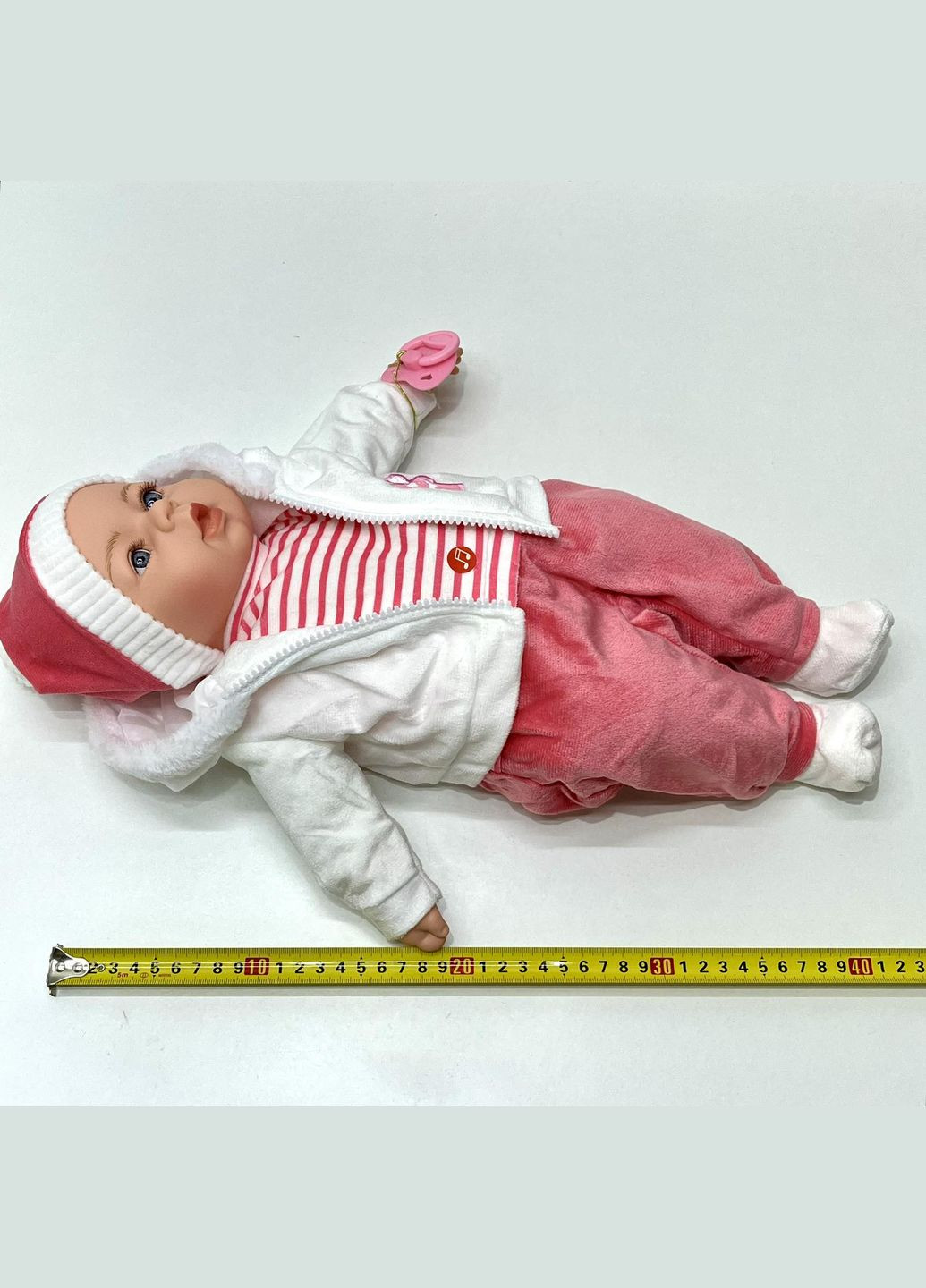 Лялька-пупс м'яконабивна з соскою та звуковими ефектами укр мова 42см Вид 5 (M 5919 I UA) No Brand (304421614)