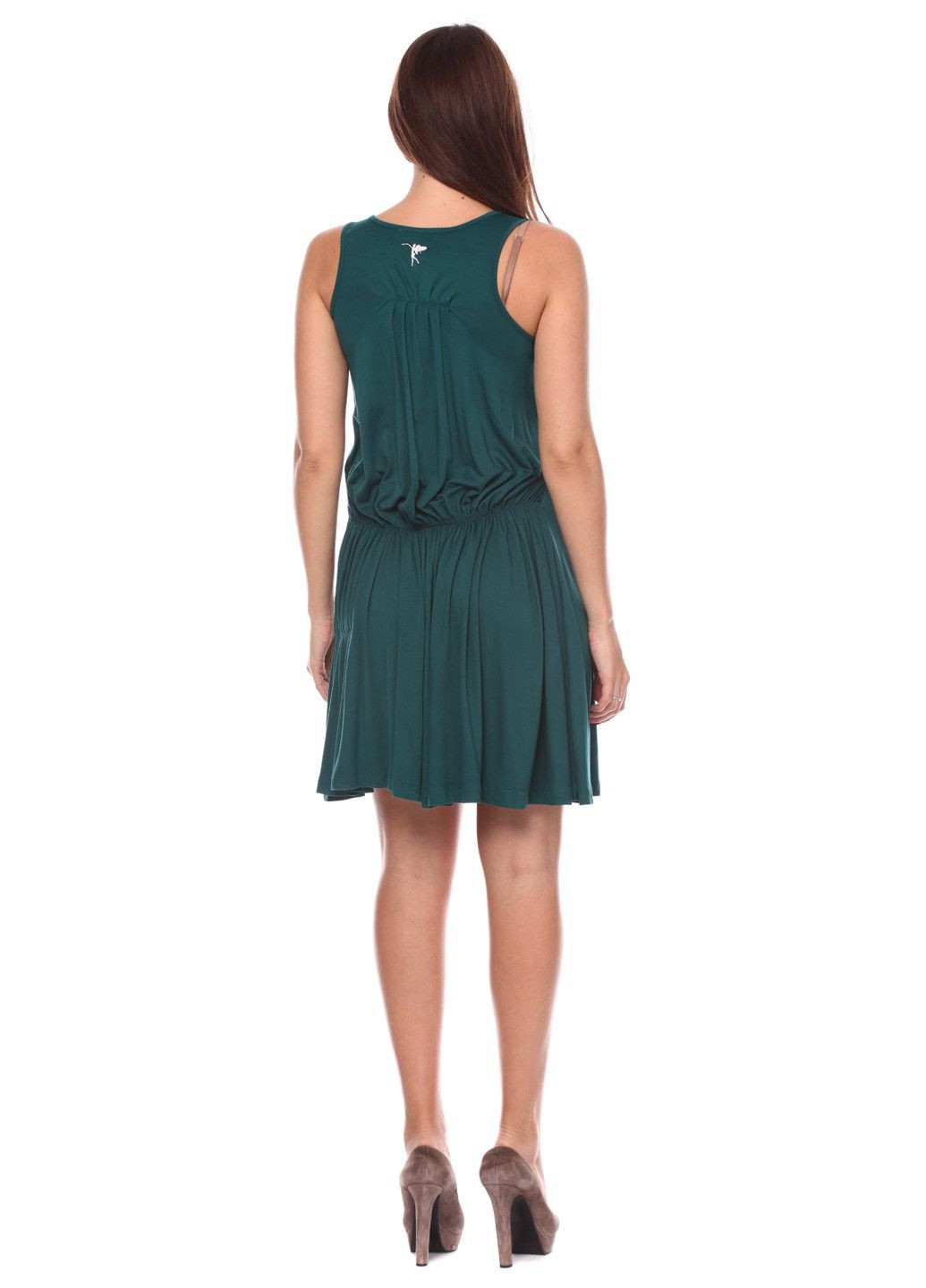 Зеленое повседневный платье зеленый Pixie Dust однотонное