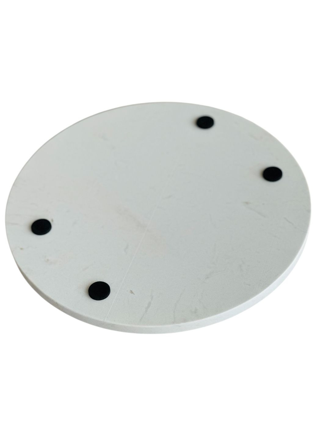 Поднос поднос круглый с ручками мрамор камень "Рим", 30см No Brand (331647888)