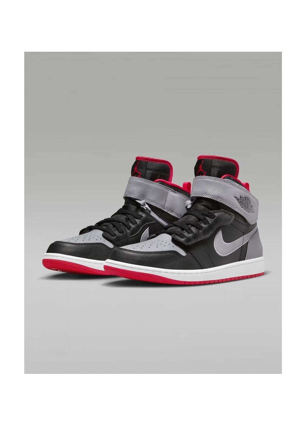 Чорні кросівки чоловічі 1 hi flyease black/grey Air Jordan