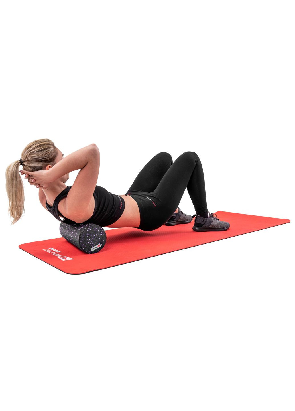 Роллер масажер (валик, ролик) гладкий заповнений HS-P033SYG EPP 33см чорно Hop-Sport (361952989)