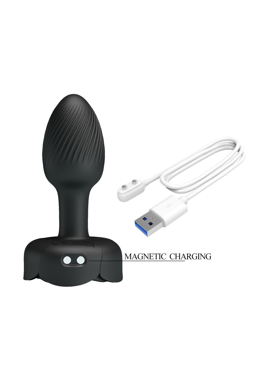 Анальний вібратор Olman з мерехтливим підсвічуванням, 8.8 см Pretty Love (361670291)