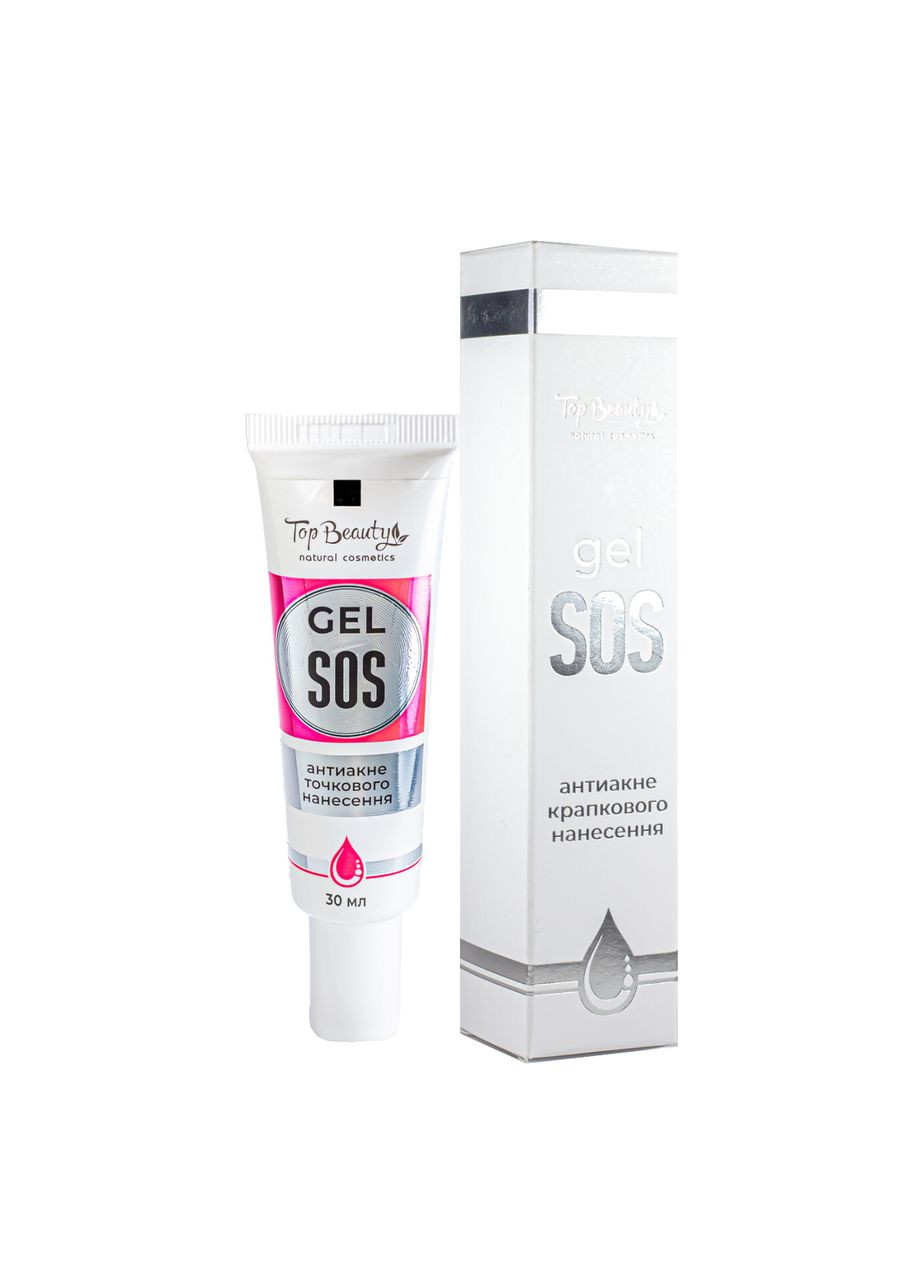 Top Beauty Гель антиакне SOS для точкового нанесення 30 мл — Крем, Україна (360768456)