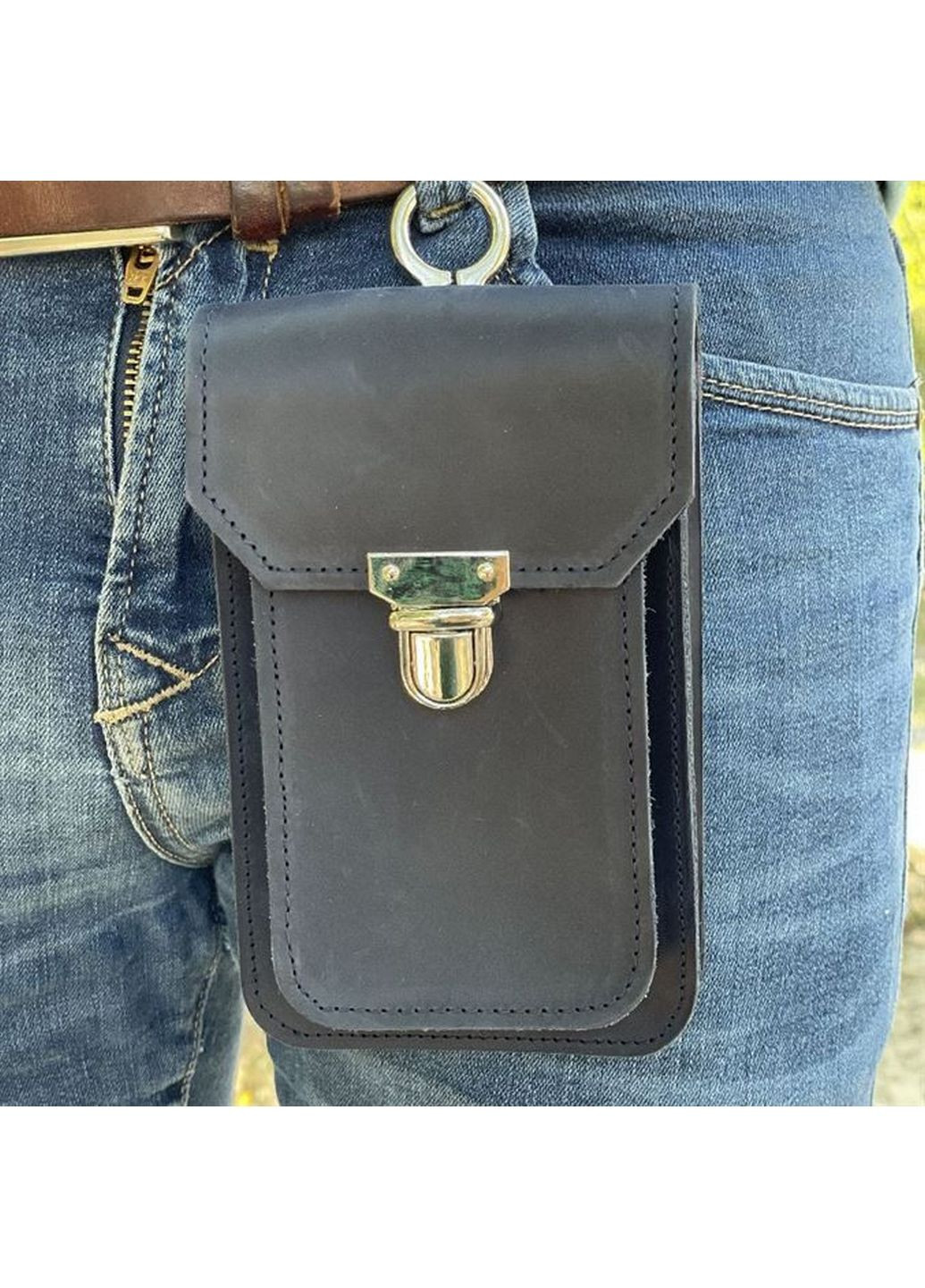 Шкіряна сумка-чохол на пояс 16.5х2х10 см TARWA (315875011)