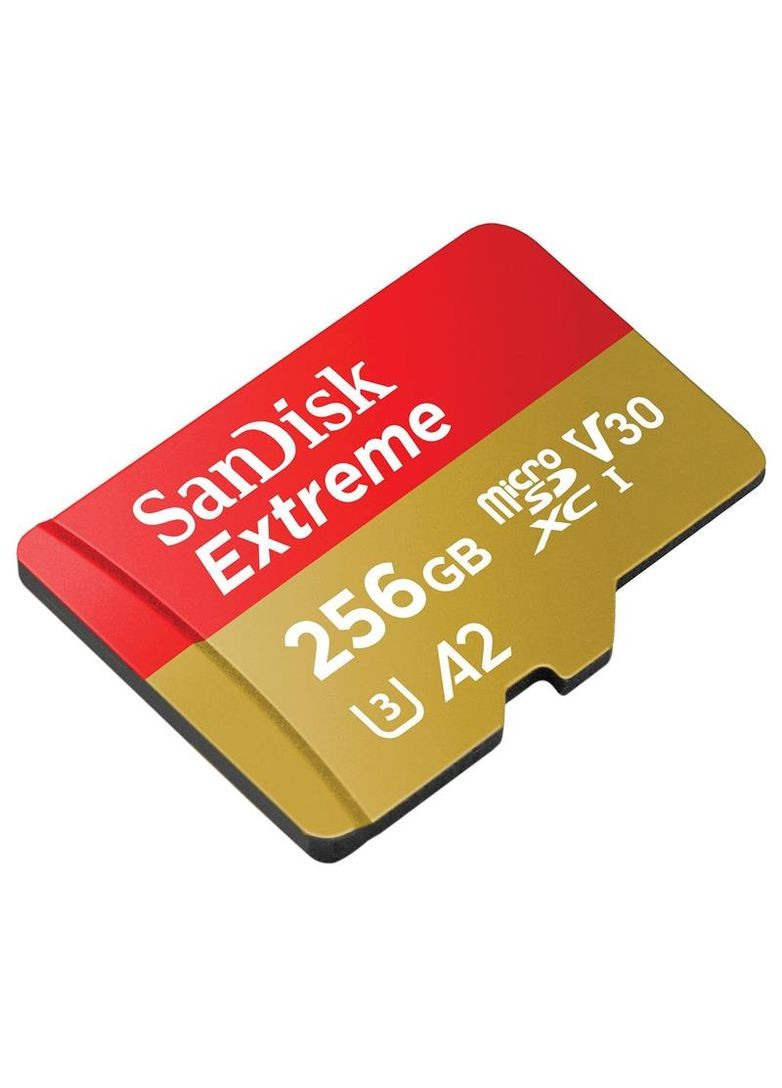 Карта пам`ятi MicroSDXC 256GB C10 UHS-I Extreme V30 U3 R190/W130MB/s + SD (SDSQXAV-256G-GN6MA) SanDisk (336954385)