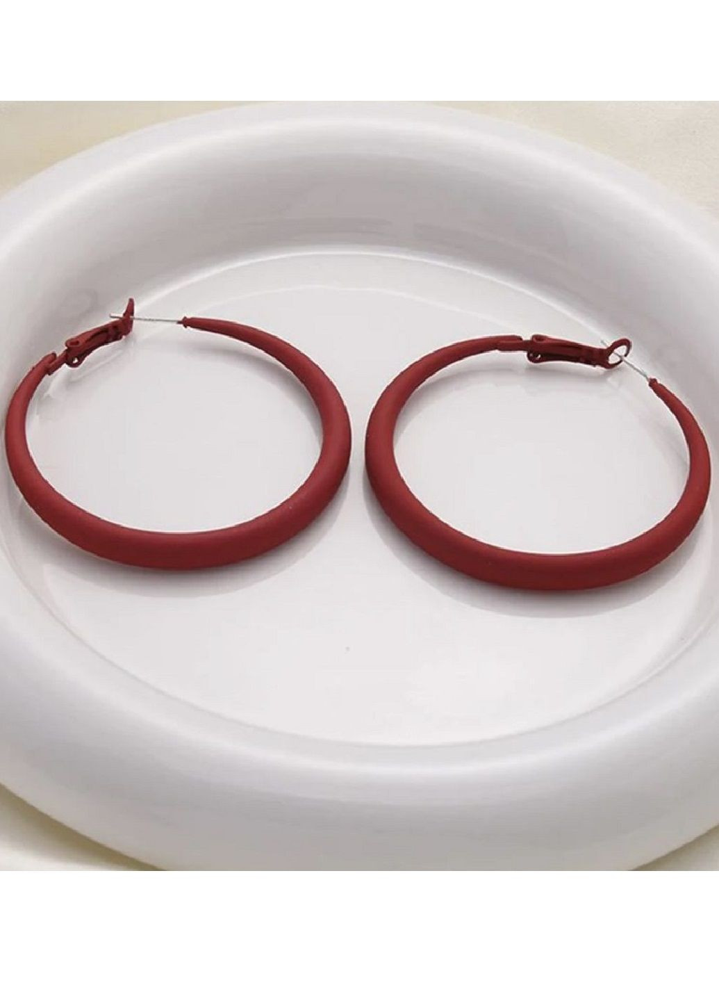 Сережки -кільця червоні Vishnya (293814214)